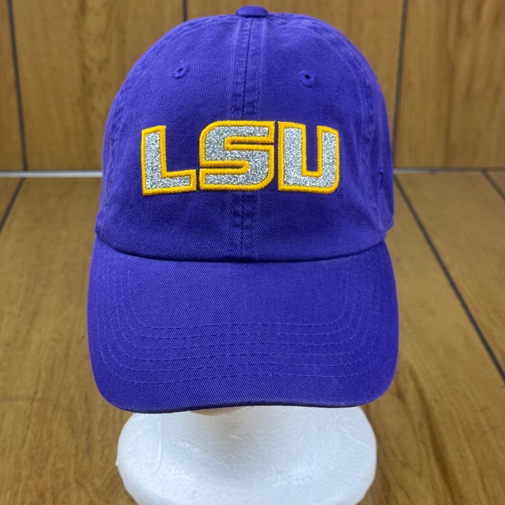 Top of the World LSU Tigers Purple Glitter Logo Adjustable Hat Womens Baseball